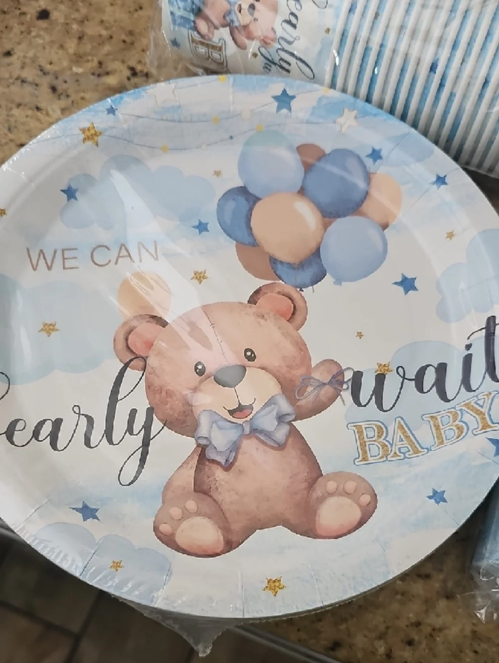 NEW We Can Bearly Wait Party Supplies For 50